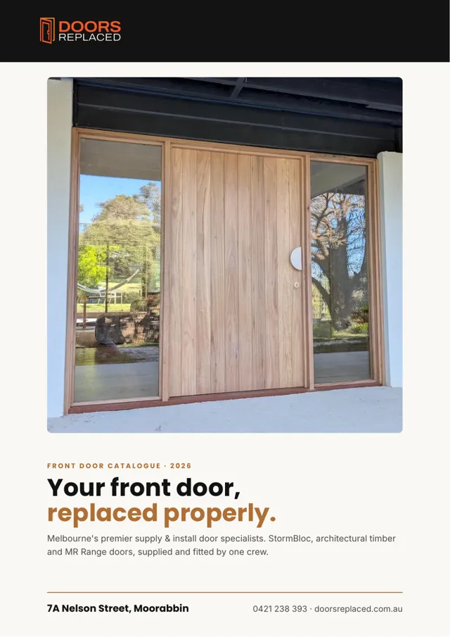 Catalogue cover: Your front door, replaced properly